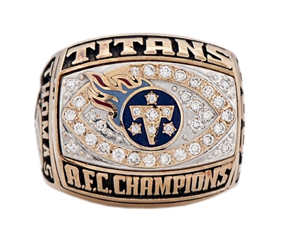 1999 Tennessee Titans AFC Championship Players Ring - Rodney Thomas